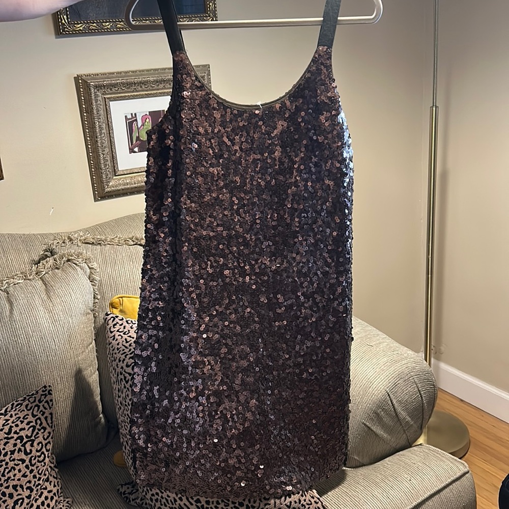 Bronze sequins Theory dress